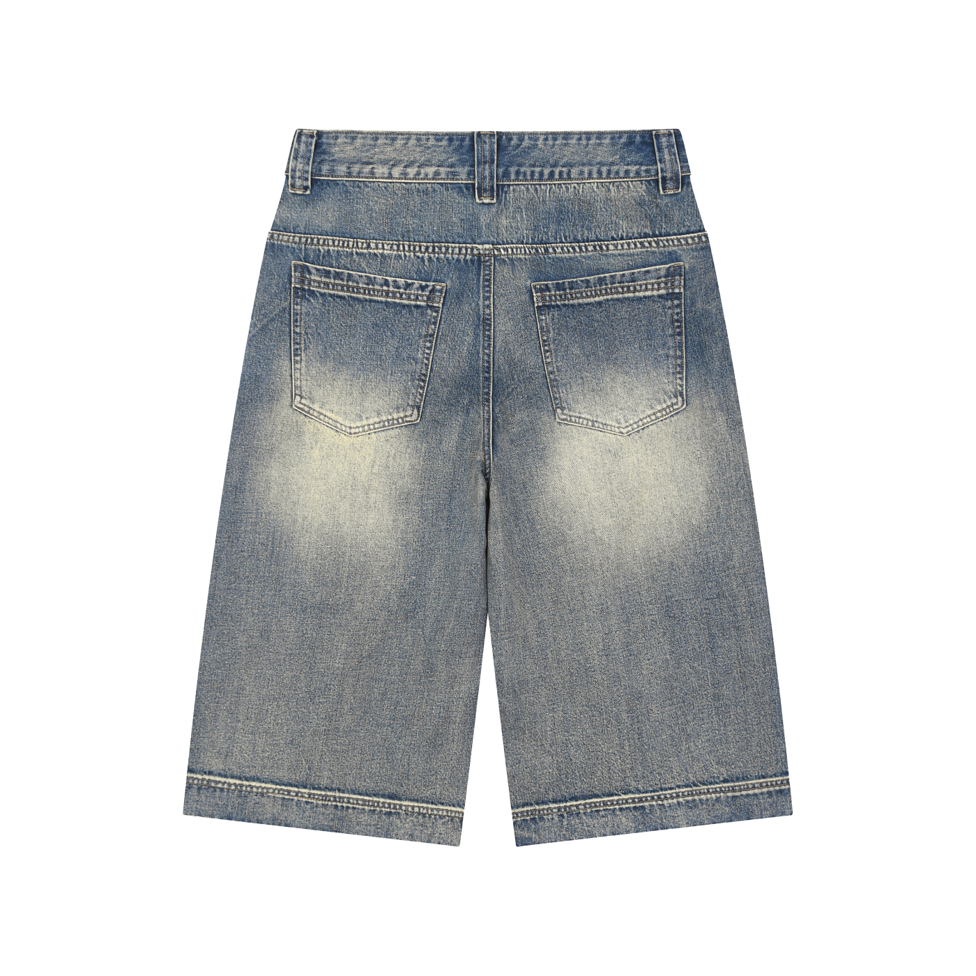 Cheez3 Vintage Wash Baggy Denim Shorts