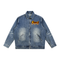Cheez3 Vintage Wash Zip Up Denim Jacket