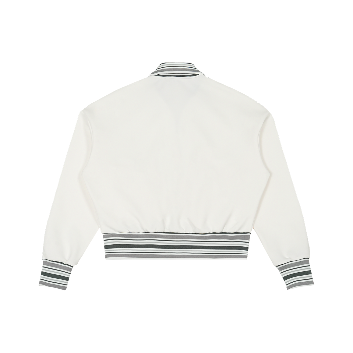 Cheez3 Striped Rib Collar Zip Jacket