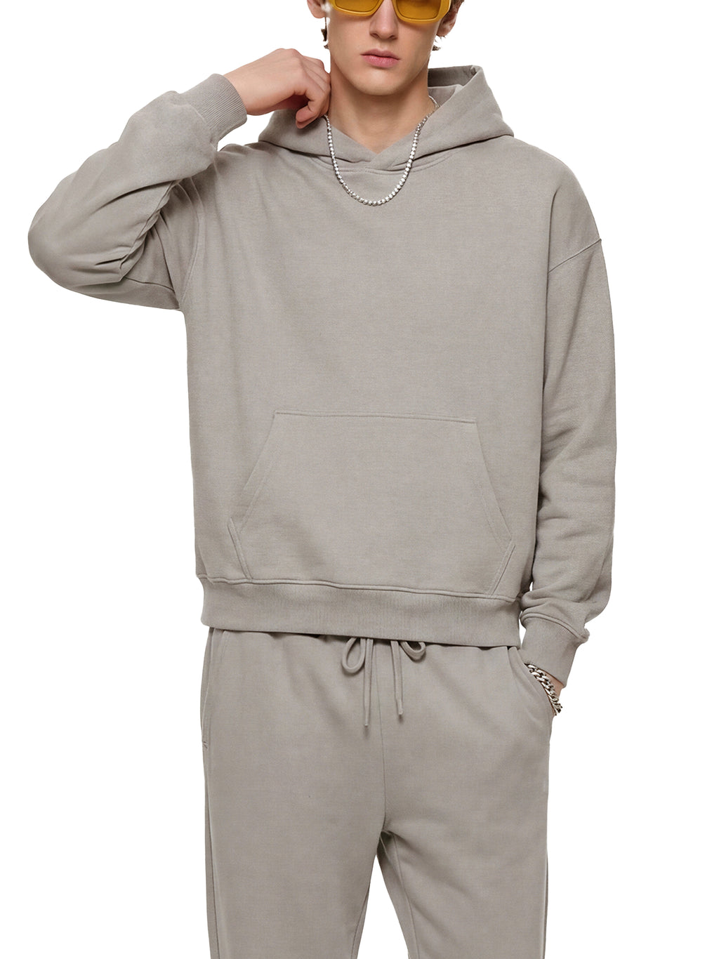 Cheez3 Essential Boxy Heavyweight Drop-Shoulder Hoodie