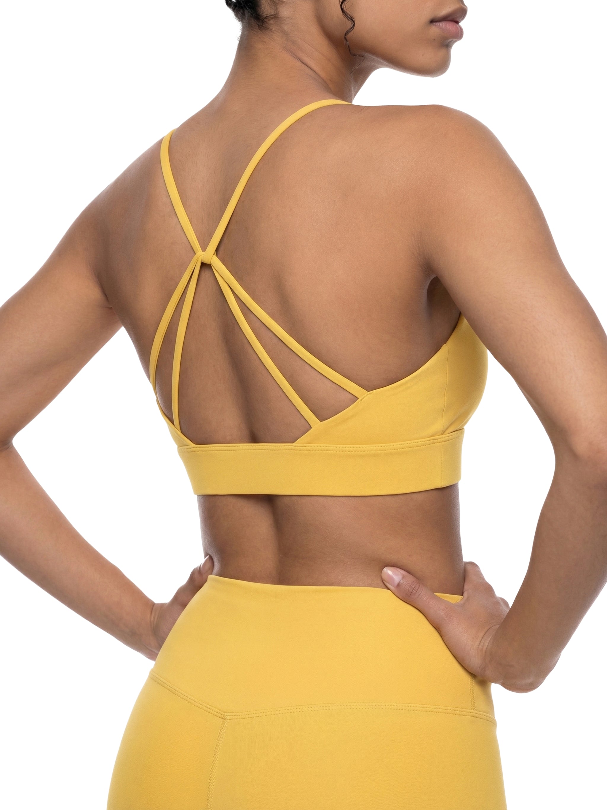 Cheez3 Strappy Criss Cross Yoga Sports Bra